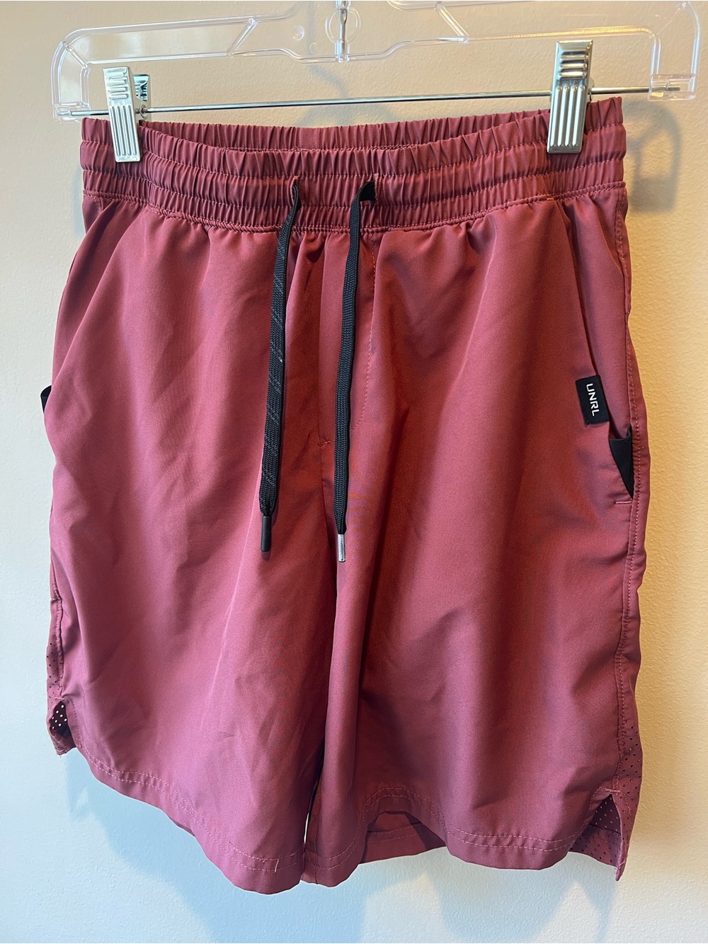 Men's Athletic Drawstring Shorts in Dusty Rose
